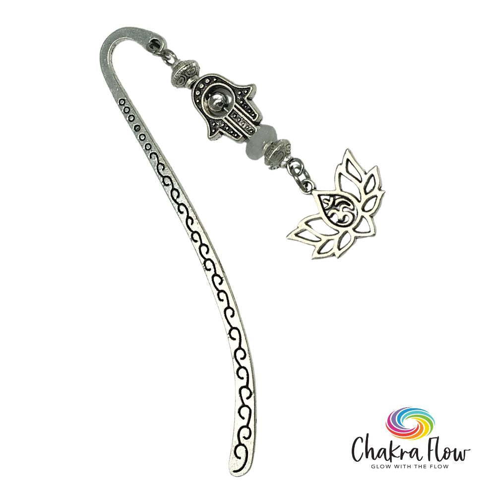 Hamsa Quartz & Lotus Bookmark