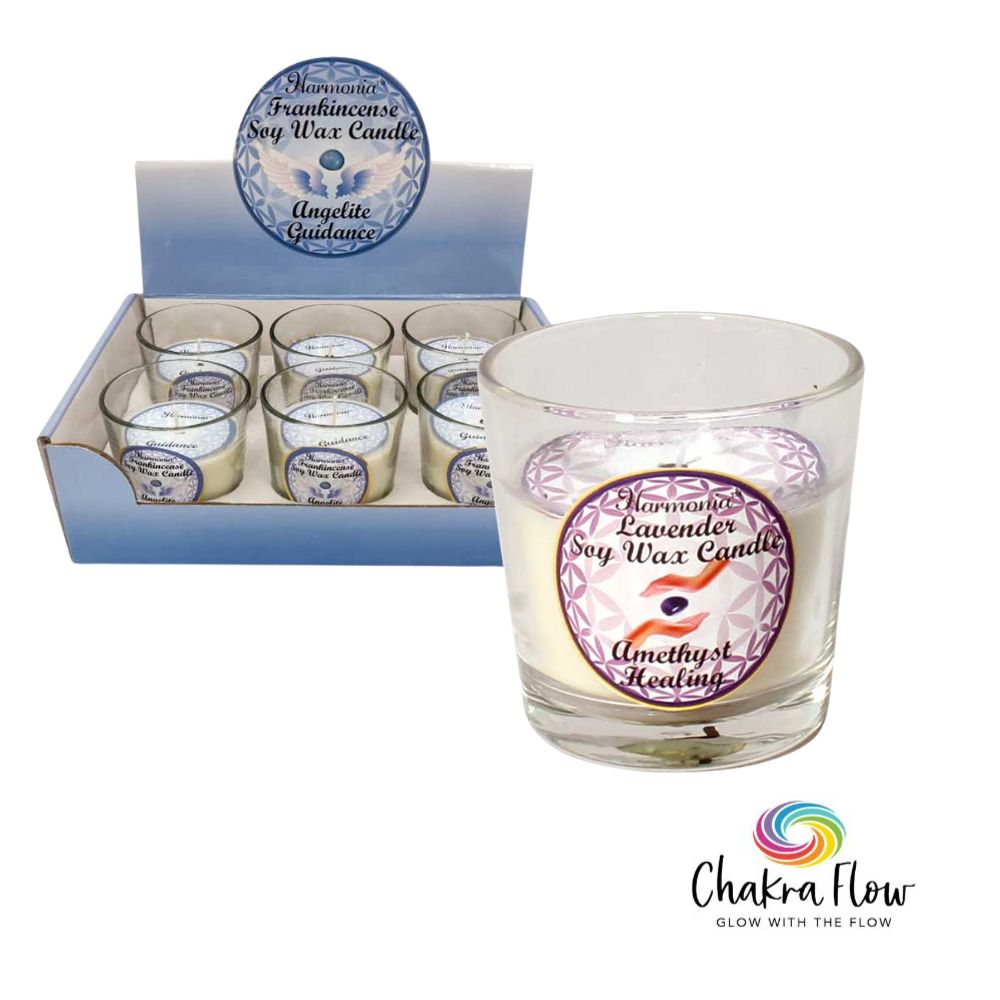 Healing Soy Candle Lavender and Amethyst