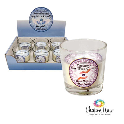 Healing Soy Candle Lavender and Amethyst