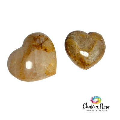 Hematoid Golden Healer Quartz Hearts