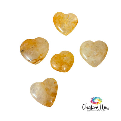 Hematoid Quartz Hearts