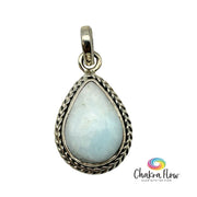 Hemimorphite Teardrop Sterling Silver Pendant