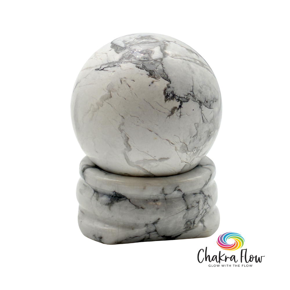 Howlite Sphere & Stand