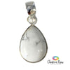 Howlite Teardrop Sterling Silver Pendant