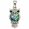 Abalone Sterling Silver Owl Pendant