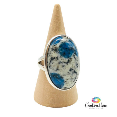 K2 Azurite Sterling Silver Ring Size 7