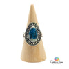 K2 Azurite Sterling Silver Ring Size 5.5