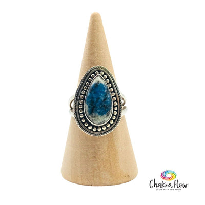 K2 Azurite Sterling Silver Ring Size 5.5