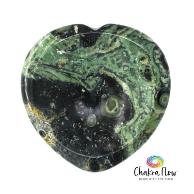 Kambaba Jasper Heart Shaped Gratitude Stone