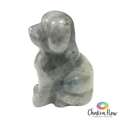 Labradorite Dog Figurine