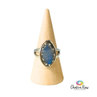 Labradorite Sterling Silver Ring Size 6