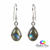 Labradorite Teardrop Sterling Silver Earrings