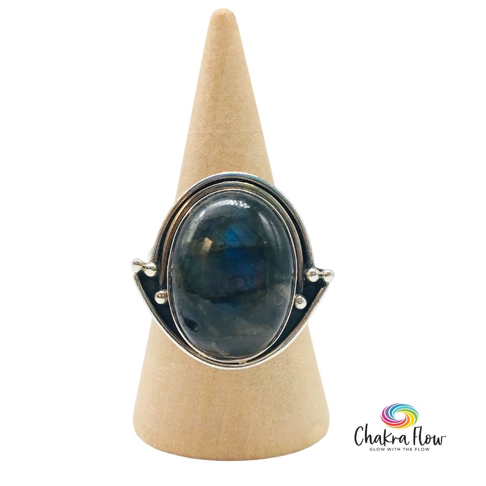 Labradorite Sterling Silver Ring Size 7.5