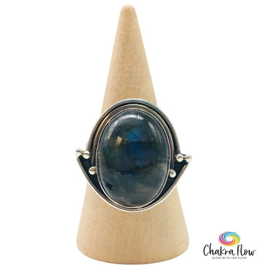 Labradorite Sterling Silver Ring Size 7.5