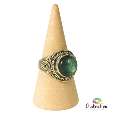 Labradorite Sterling Silver Ring Size 8