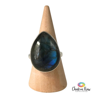 Labradorite Sterling Silver Ring Size 8.5