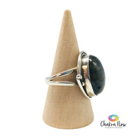 Labradorite Sterling Silver Ring Size 7.5 Side View