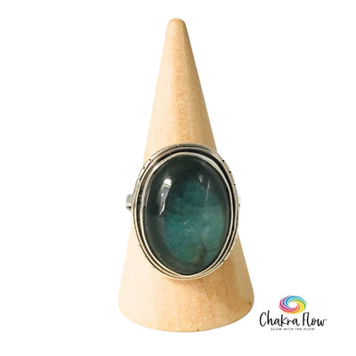 Labradorite Sterling Silver Ring Size 8