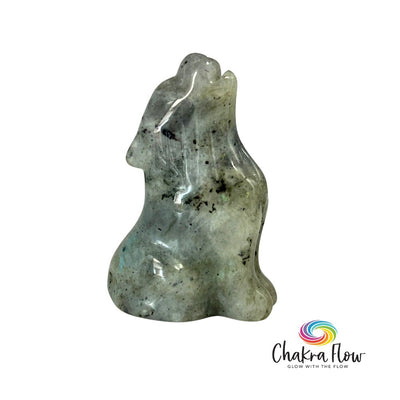 Labradorite Wolf Figurine