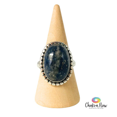 Lapis Lazuli Sterling Silver Ring Size 8