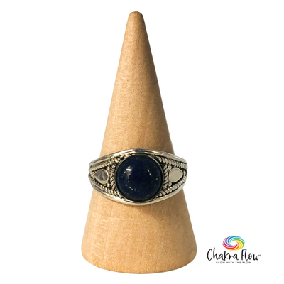 Lapis Lazuli Sterling Silver Ring Size 8.25