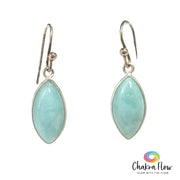 Larimar Marquise Sterling Silver Earrings