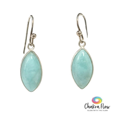 Larimar Marquise Sterling Silver Earrings