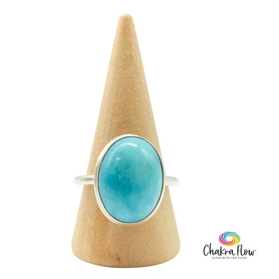 Larimar Sterling Silver Ring Size 9
