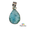Larimar Teardrop Sterling Silver Pendant