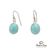 Larimar Oval Sterling Silver Earrings