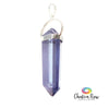 Lavender Aura Quartz Double Terminated Sterling Silver Pendant