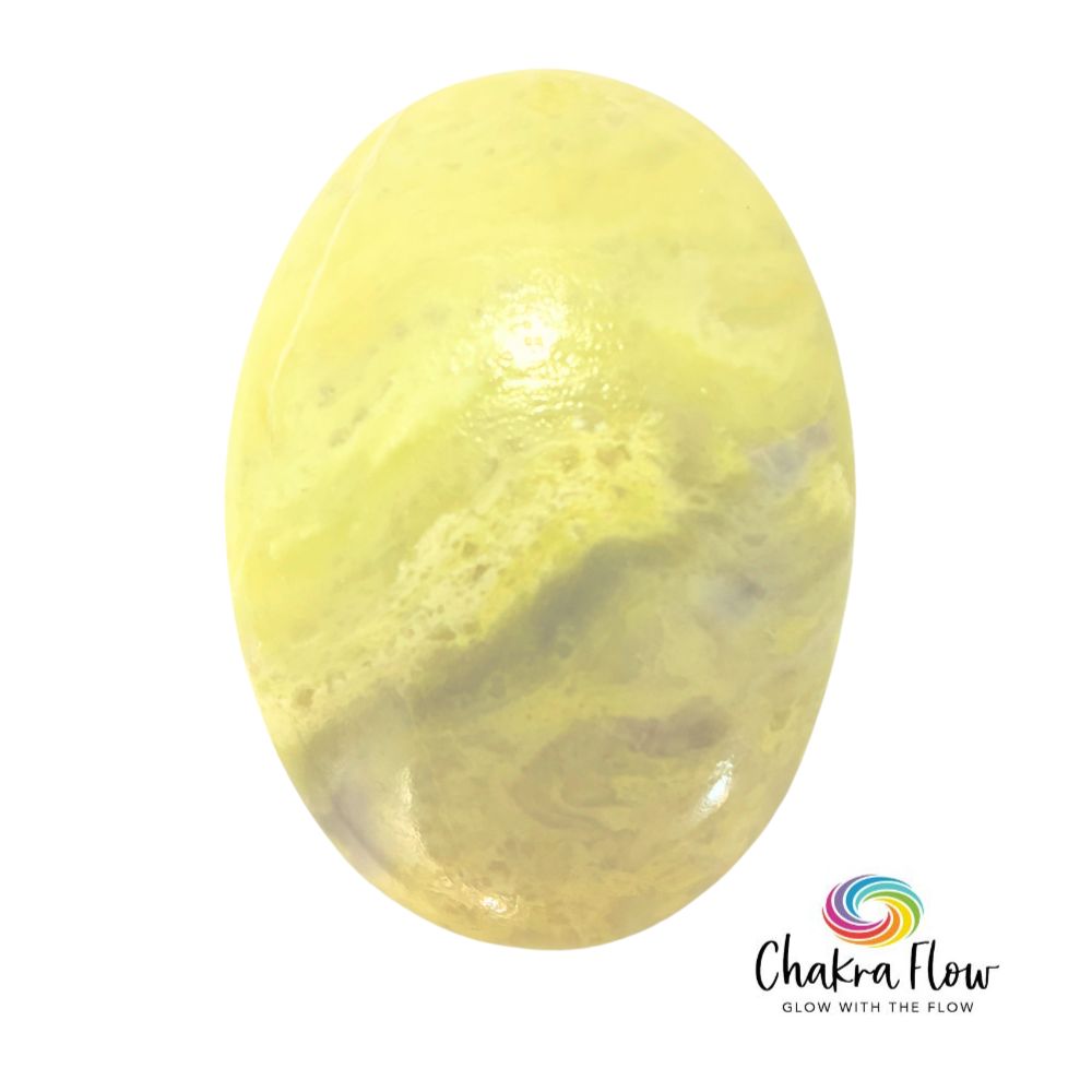 Lemon Serpentine Palm Stone