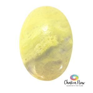 Lemon Serpentine Palm Stone