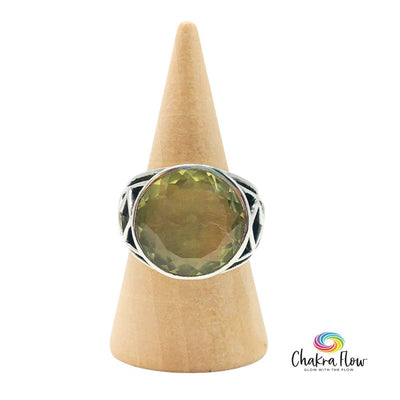 Lemon Topaz Sterling Silver Ring Size 7