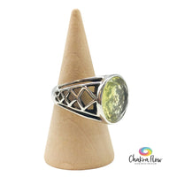 Lemon Topaz Sterling Silver Ring Size 7 Side View