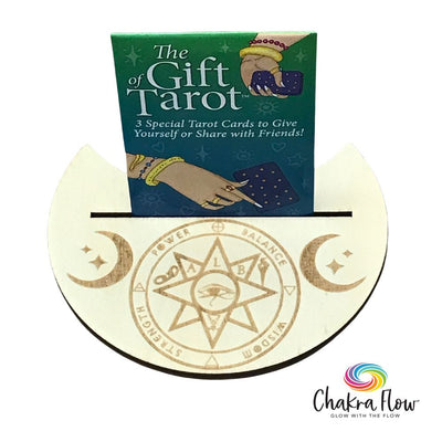 Light Wood Single Tarot Card Display