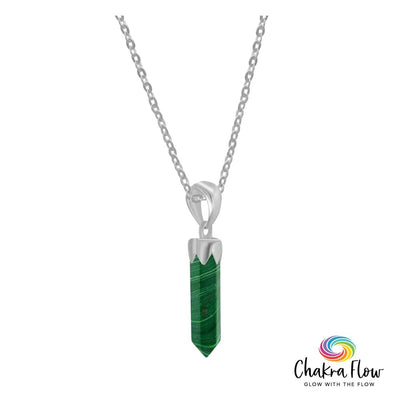 Malachite Sterling Silver Pendant & Chain