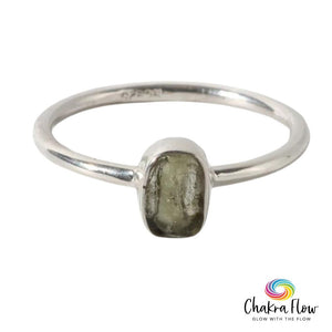 Moldavite Sterling Silver Ring