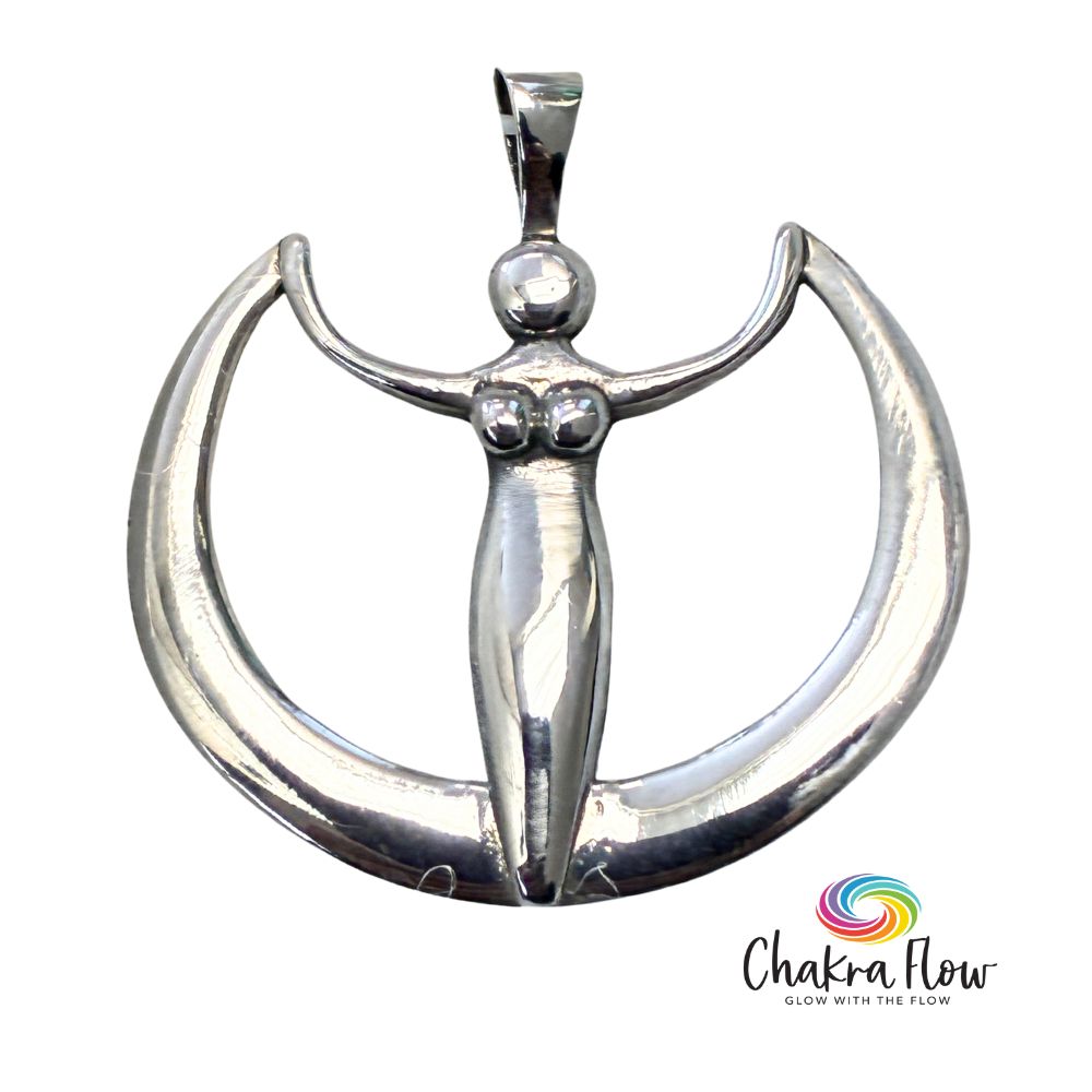 Moon Goddess Sterling Silver Pendant
