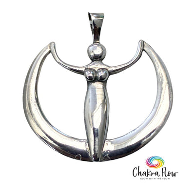 Moon Goddess Sterling Silver Pendant