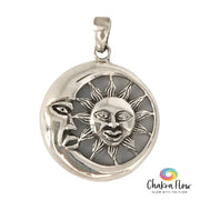 Moon and Sun Sterling Silver Pendant