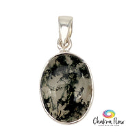 Moss Agate Sterling Silver Pendant