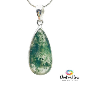 Moss Agate Sterling Silver Pendant