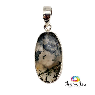 Moss Agate Sterling Silver Pendant