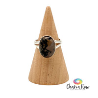 Moss Agate Sterling Silver Ring 