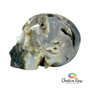 Moss Agate Skull