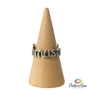 Namaste Sterling Silver Ring Size 5.5