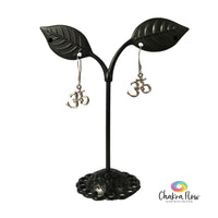 Om Symbol Sterling Silver Earrings