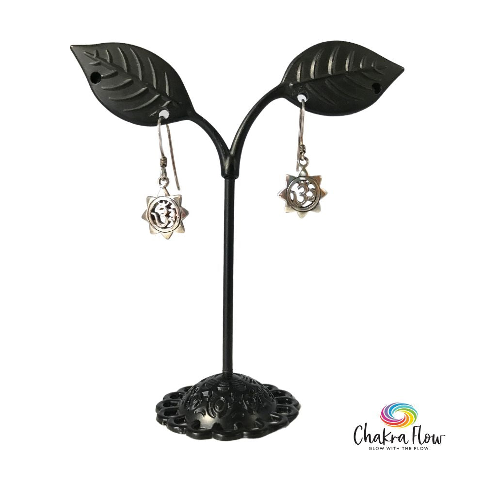 OM Sterling Silver Dangle Earrings