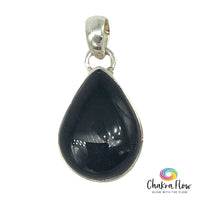 Black Obsidian Sterling Silver Pendant